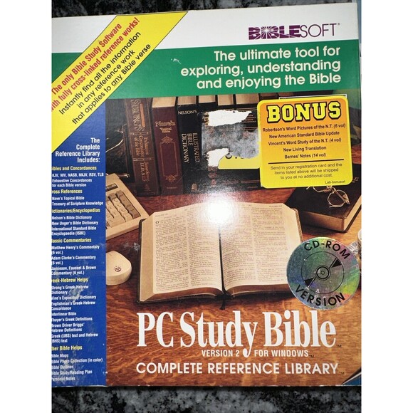 Bible Soft PC Study Bible Version 2 Windows 95 & 3.1 Complete Reference Library - Picture 2 of 14